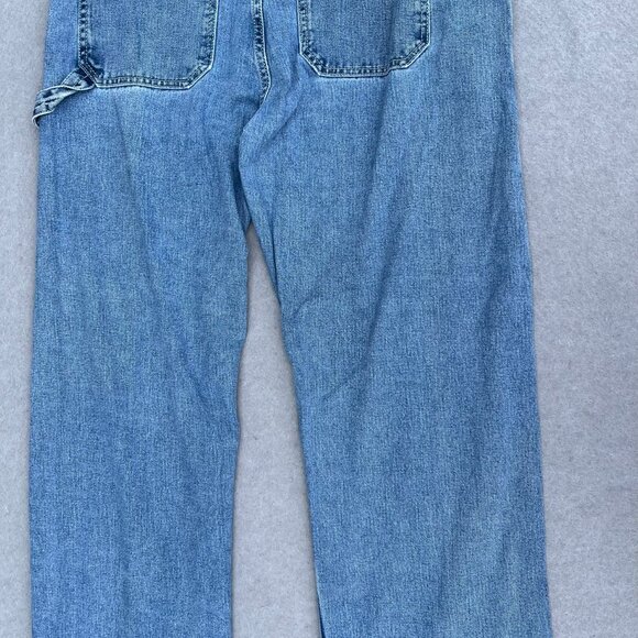 Aeropostale 90s Baggy Jeans Size 14 Regular Medium Wash Straight Leg Carpenter - Picture 3 of 7